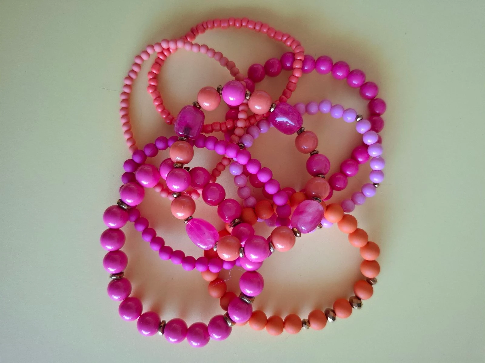 Ensemble de bracelets joyeux rose/orange – photo 2